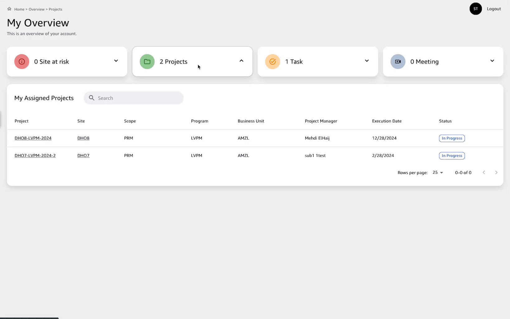 Specific Project Details Page